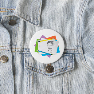 Badge Rond 7,6 Cm Dessin avec crayons colorés