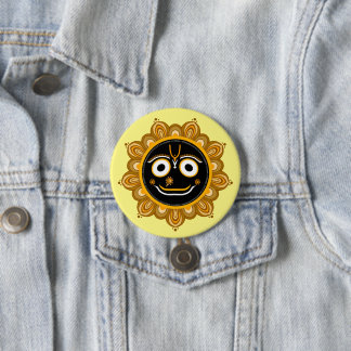 Badge Rond 7,6 Cm Dévotion envers Lord Jagannath - Hare Krishna