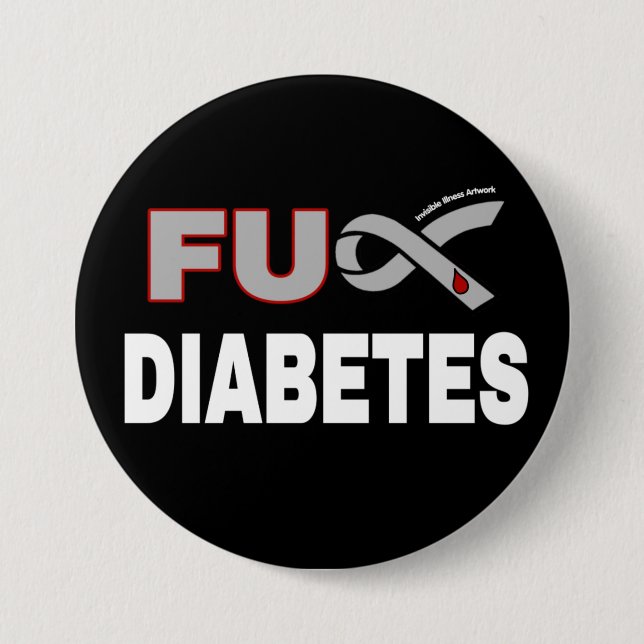 Badge Rond 7,6 Cm Diabète FU (Devant)
