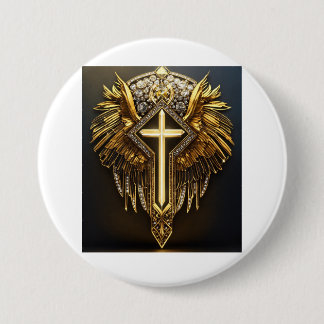 Badge Rond 7,6 Cm Diamond Faith LLC - Élégance et grâce