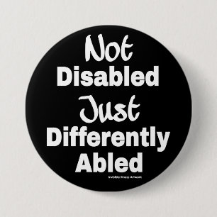 Badge Rond 7,6 Cm Différent Abled