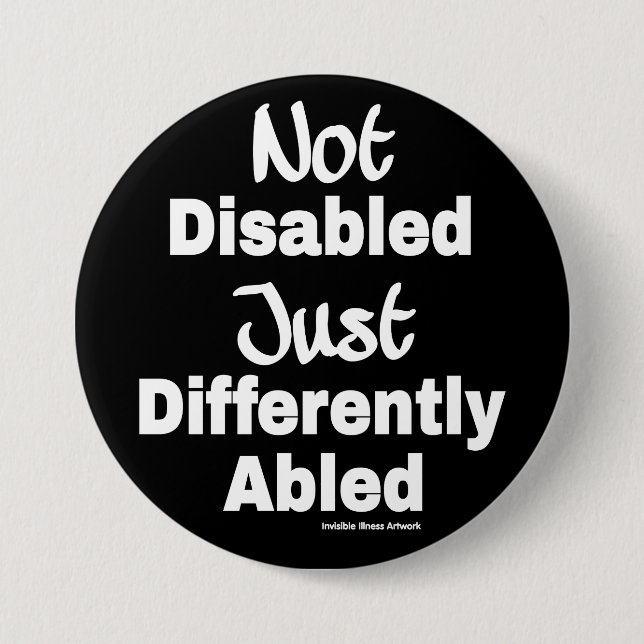 Badge Rond 7,6 Cm Différent Abled (Devant)