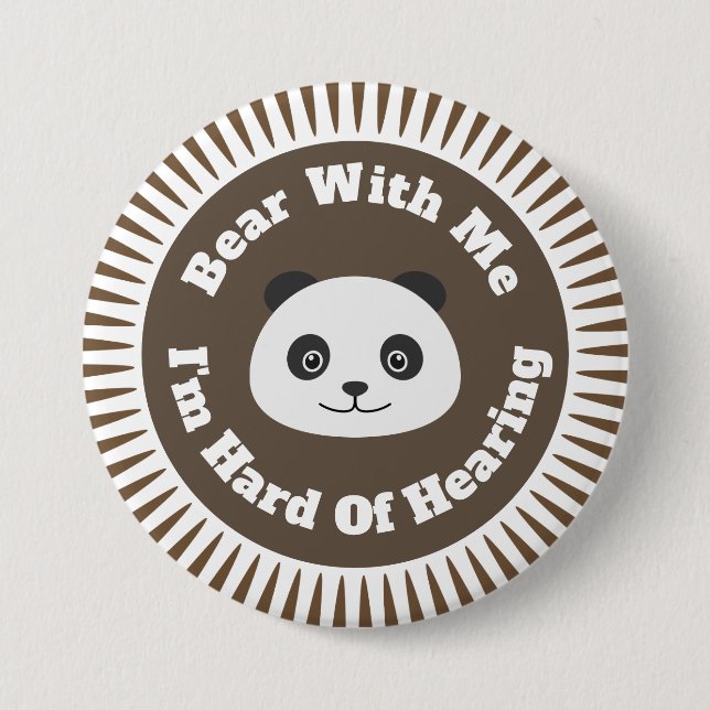 Badge Rond 7,6 Cm Difficile à entendre (Devant)