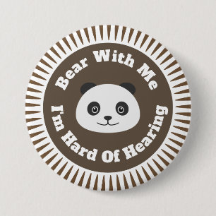 Badge Rond 7,6 Cm Difficile à entendre
