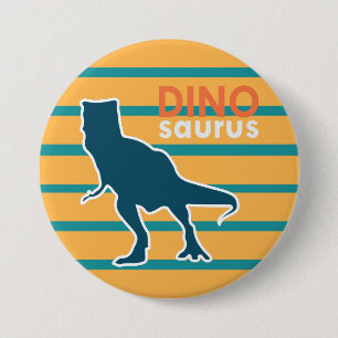 Badge Rond 7,6 Cm Dinosaure coloré jurassique animal T-rex