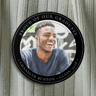 Badge Rond 7,6 Cm Diplôme d'études supérieures en photo sur mesure é