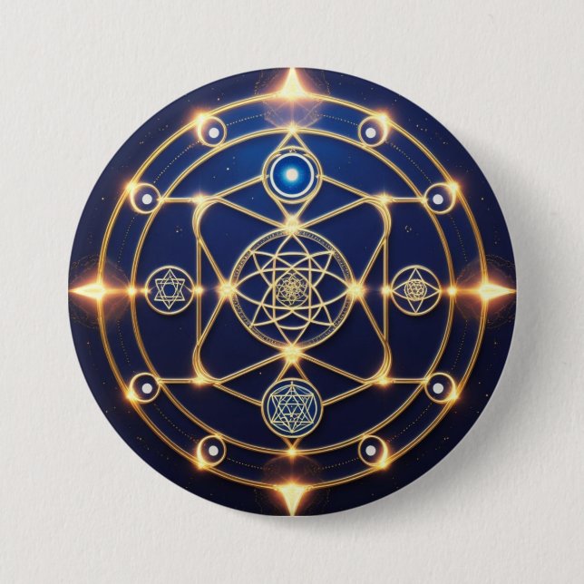 Badge Rond 7,6 Cm Divine Radiance – 5: Illuminated Universal Energy (Devant)