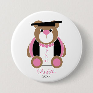 Badge Rond 7,6 Cm Doctorat docteur en philosophie cadeau félicitatio