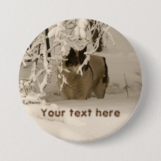 Badge Rond 7,6 Cm Dog (Devant)