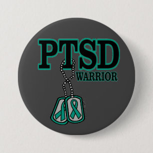 Badge Rond 7,6 Cm Dogtags/guerrier… PTSD