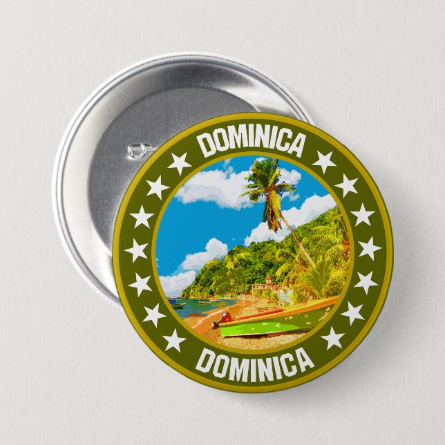 Badge Rond 7,6 Cm Dominique (Devant & derrière)