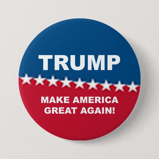 Badge Rond 7,6 Cm Donald Trump 2016 (Devant)