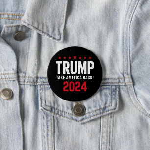 Badge Rond 7,6 Cm Donald Trump 2024 redonne l'élection américaine
