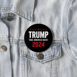 Badge Rond 7,6 Cm Donald Trump 2024 Reprenez l'élection de l'Amériqu