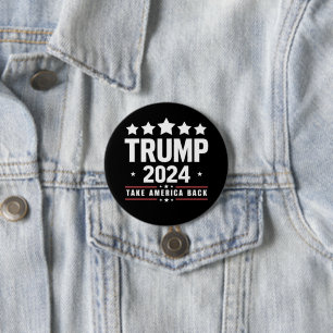 Badge Rond 7,6 Cm Donald Trump 2024 Reprenez l'élection de l'Amériqu