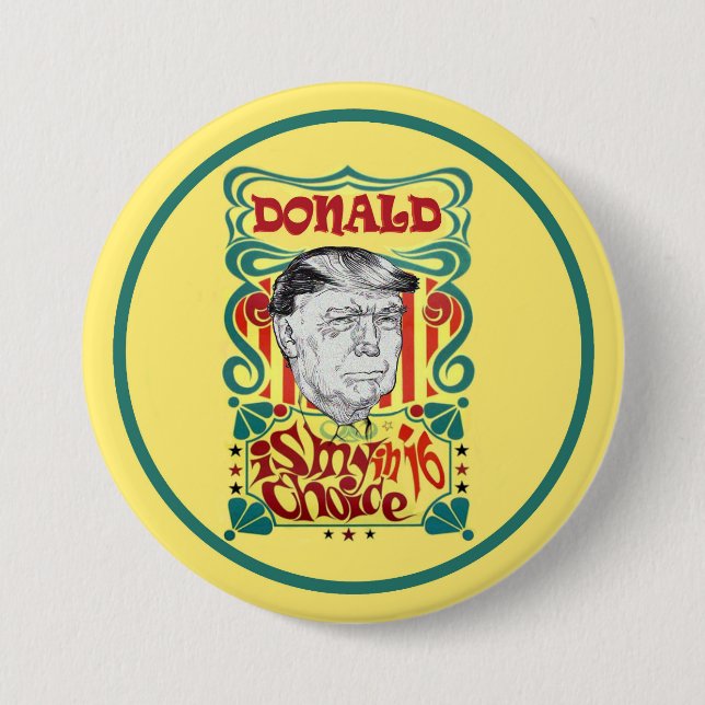 Badge Rond 7,6 Cm Donald Trump est mon choix en 1616 (Devant)