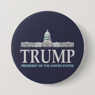Badge Rond 7,6 Cm Donald Trump pour le président