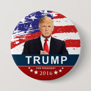 Badge Rond 7,6 Cm Donald Trump pour le président 2016 3 pouces Butt