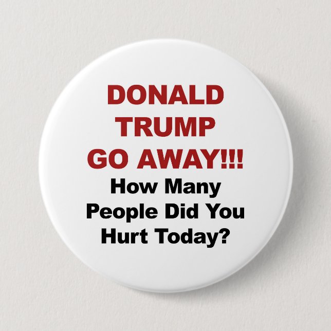Badge Rond 7,6 Cm Donald Trump s'en va ! (Devant)