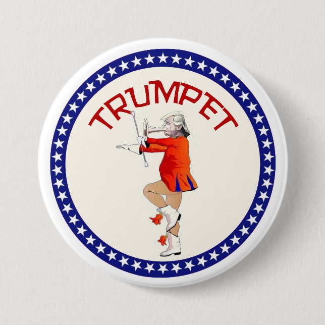 Badge Rond 7,6 Cm Donald Trumpet (Devant)