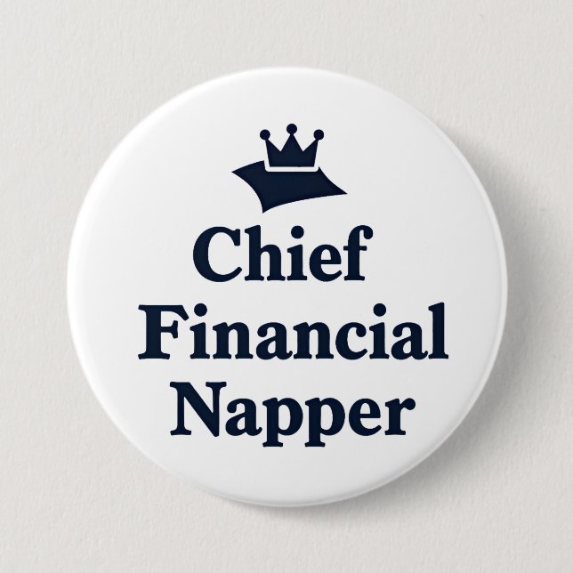 Badge Rond 7,6 Cm Dormeuse financière en chef  (Devant)