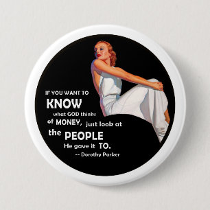 Badge Rond 7,6 Cm Dorothy Parker : Wit & Wisdom
