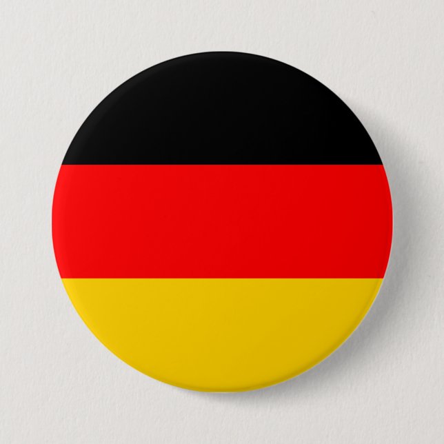 Badge Rond 7,6 Cm Drapeau Allemagne (Devant)