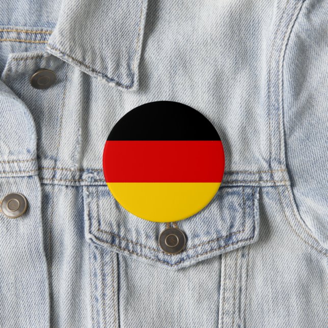 Badge Rond 7,6 Cm Drapeau allemand (En situation)