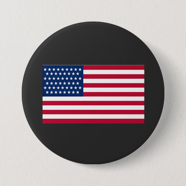 Badge Rond 7,6 Cm Drapeau américain (Devant)