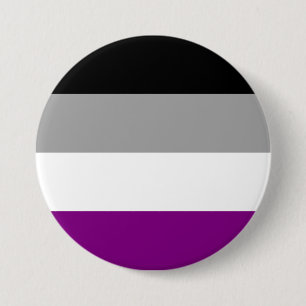 Badge Rond 7,6 Cm Drapeau asexuel de fierté