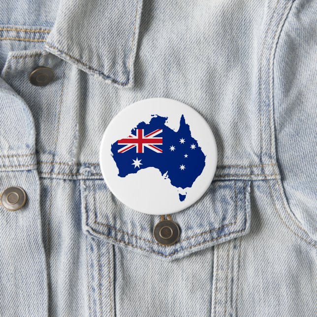 Badge Rond 7,6 Cm Drapeau australien (En situation)