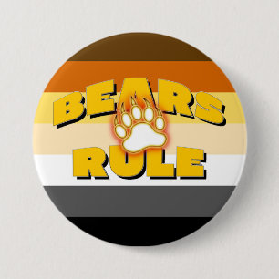 Badge Rond 7,6 Cm Drapeau classique de la fierté de l'ours Les ours