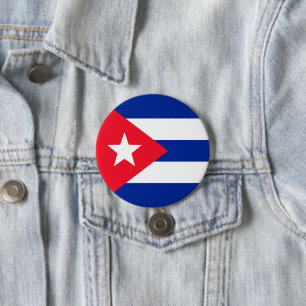 Badge Rond 7,6 Cm Drapeau Cuba