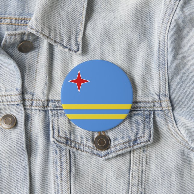 Badge Rond 7,6 Cm Drapeau Cuba (En situation)