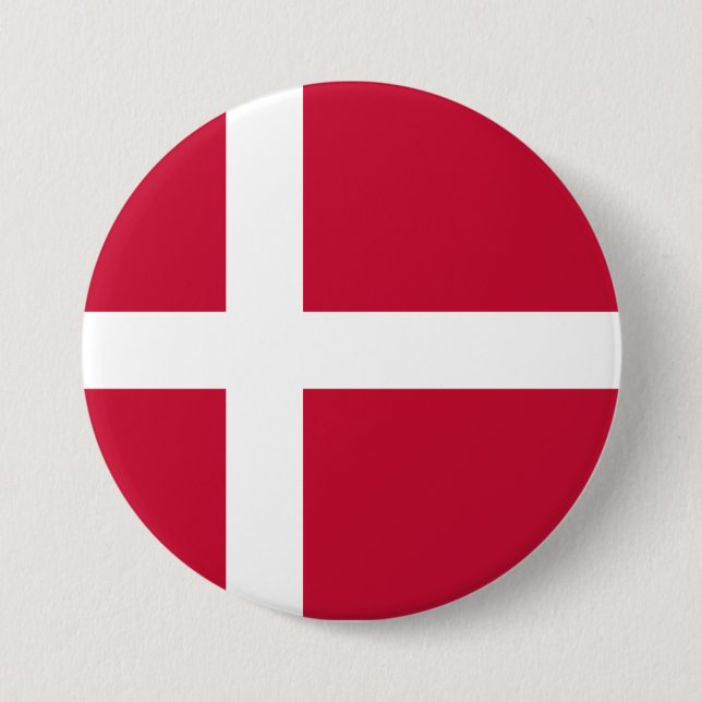 Badge Rond 7,6 Cm Drapeau danois (Devant)