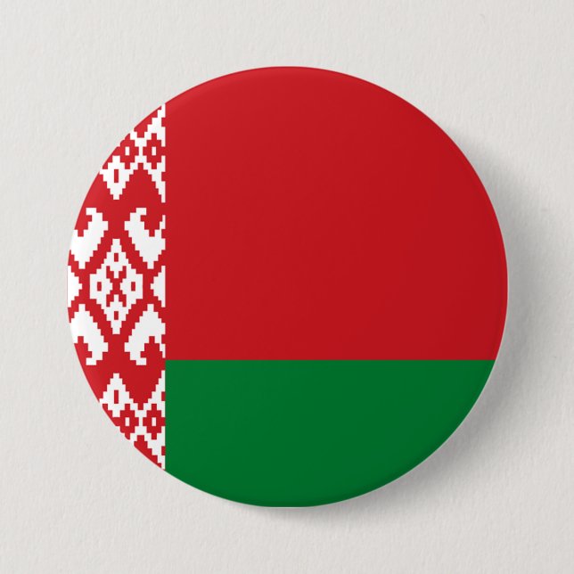 Badge Rond 7,6 Cm Drapeau de Biélorussie (Devant)