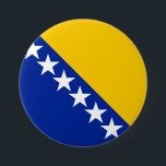 Badge Rond 7,6 Cm Drapeau de Bosnie-Herzégovine<br><div class="desc">Drapeau de Bosnie-Herzégovine</div>