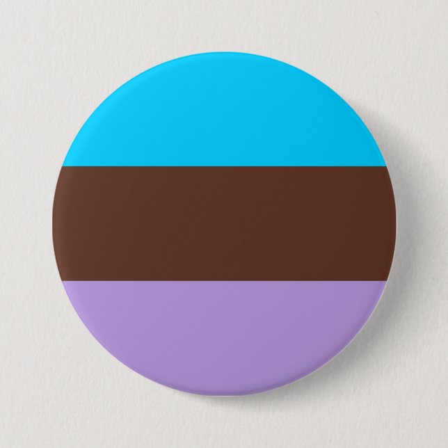 Badge Rond 7,6 Cm Drapeau de fierté androsexuelle (Devant)