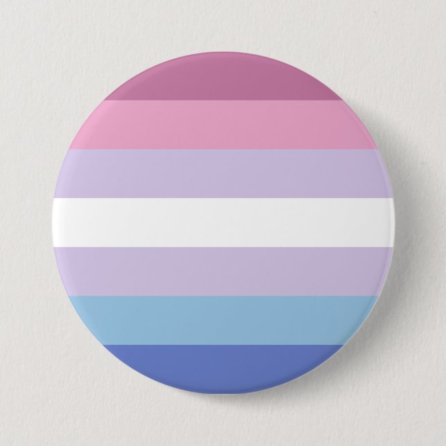 Badge Rond 7,6 Cm Drapeau de fierté bigendre (Devant)