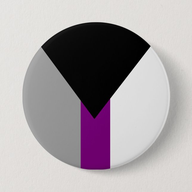 Badge Rond 7,6 Cm Drapeau de fierté demisexuel (Devant)