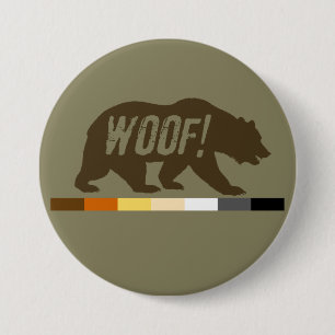 Badge Rond 7,6 Cm Drapeau de fierté des ours gays Very Cool Woof