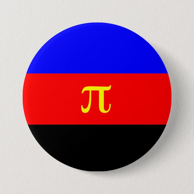 Badge Rond 7,6 Cm Drapeau de fierté polyamour (Devant)