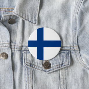 Badge Rond 7,6 Cm Drapeau de Finlande