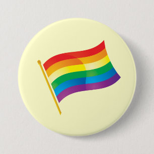 Badge Rond 7,6 Cm Drapeau de gay pride
