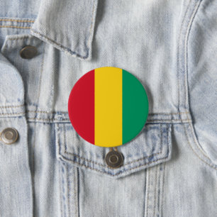 Badge Rond 7,6 Cm Drapeau de Guinée