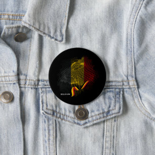 Badge Rond 7,6 Cm Drapeau de la Belgique