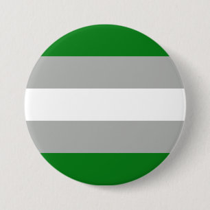 Badge Rond 7,6 Cm Drapeau de la fierté grise romantique
