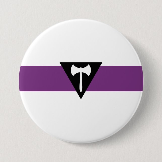 Badge Rond 7,6 Cm Drapeau de la fierté lesbienne (Devant)