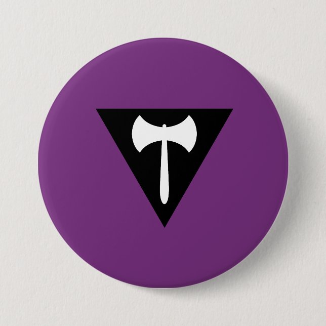 Badge Rond 7,6 Cm Drapeau de la fierté lesbienne (Devant)