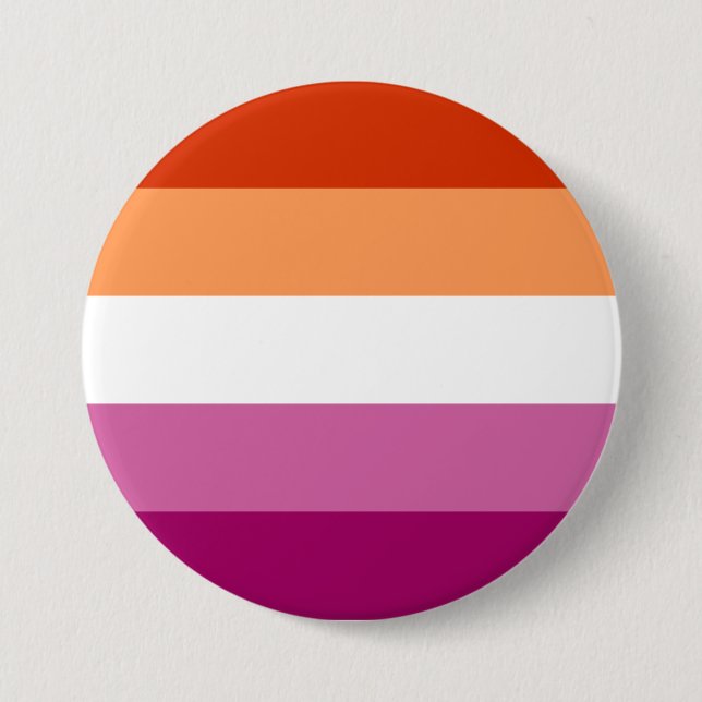 Badge Rond 7,6 Cm Drapeau de la fierté lesbienne (Devant)